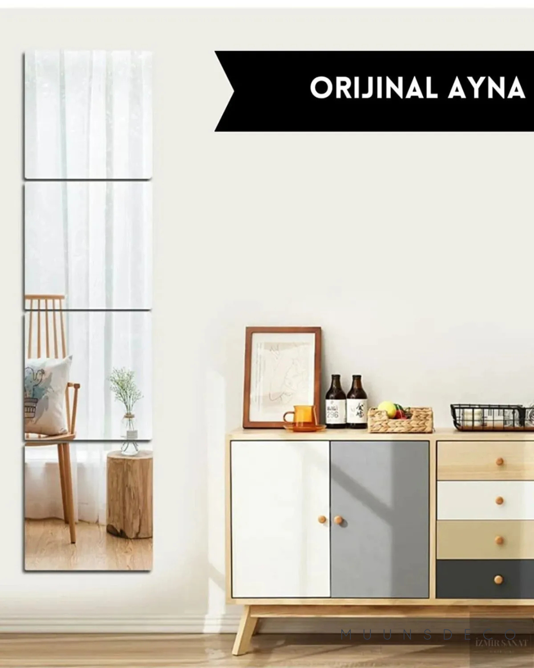 4'lü Dekoratif Ayna