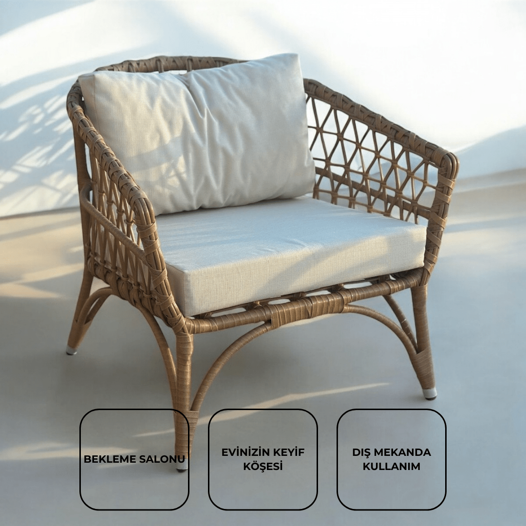 Amore Tekli Rattan Berjer (Bekleme Koltuğu) - MuunsDeco